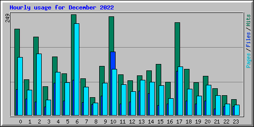 Hourly usage for December 2022