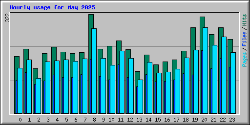 Hourly usage for May 2025