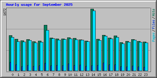 Hourly usage for September 2025