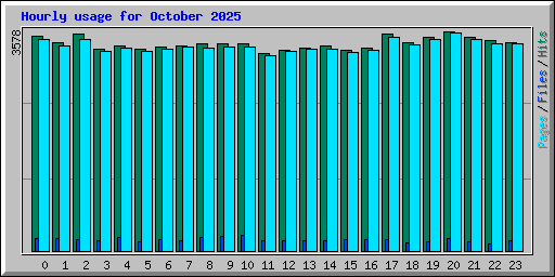 Hourly usage for October 2025