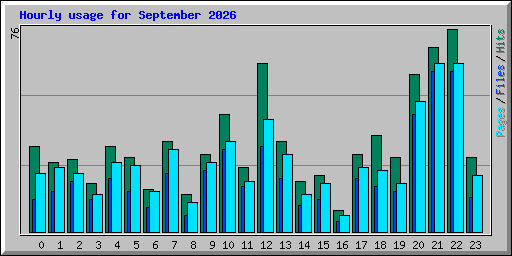 Hourly usage for September 2026